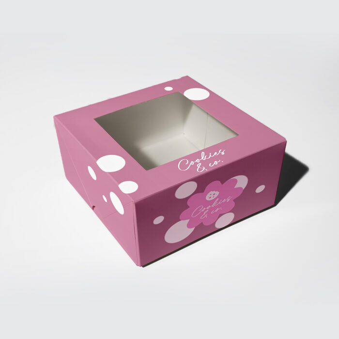Custom Pink/White Cookie Boxes